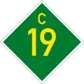 C19 road shield}}