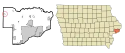 Location of New Liberty, Iowa