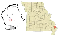 Location of Haywood City, Missouri