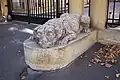 Sculpture of a dog (Mobilier national, Rue Berbier-du-Mets (Paris)