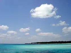 View of the lagoon off Bangaram Island