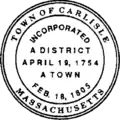 Official seal of Carlisle, Massachusetts