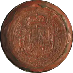 Seal of John II Casimir Vasa with Vytis (Waykimas) and Polish Eagles