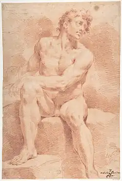 Seated Male Nude
