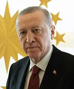 President of Turkey and Chairperson of the Justice and Development Party Recep Tayyip Erdoğan