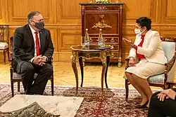 President Salome Zourabichvili meeting with U.S. Secretary of State Mike Pompeo