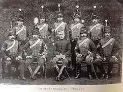 Photograph of yeomanry sergeants in the late 19th century