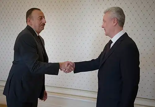 Sergei Sobyanin and Ilham Aliyev. September 25, 2014