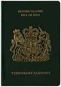 Series C temporary passport issued in the Isle of Man