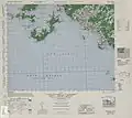 1946 US AMS map from the time of the Occupation showing, to the south of the previous map and to the top left, the tip of the southern arm of Tokuyama Bay and Sukumo-jima, a little to the east of Ōzushima