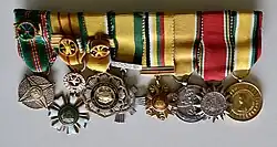 Set of miniature Bruneian medals of Datin Marianne Elisabeth Lloyd-Dolbey