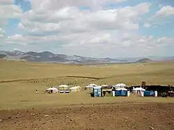 Settlement on the steppes of Sergelen