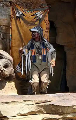 Plains Indian Shaman as seen along the Rivers of America at Disneyland