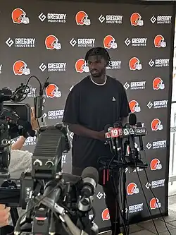 Shedeur Sanders as a rookie at Browns training camp in August 2025