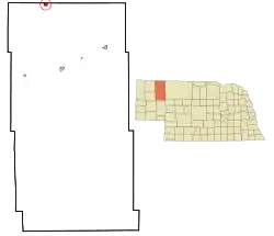 Location of Whiteclay, Nebraska