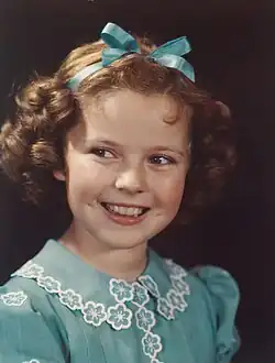 Photographic portrait of Shirley Temple