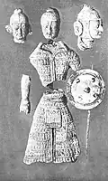 Shorchuk warrior statuette of a Central Asian soldier, late 5th-7th century.[13][14]