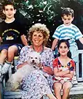 Aloni with grandchildren in the 2000s.