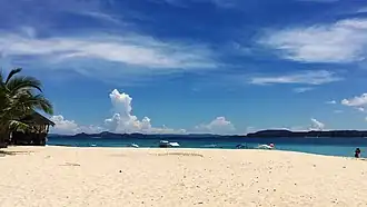 The beach at Daku Island off General Luna