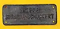 Siemens - Schuckert factory railway nameplate made of brass, probably c. 1934