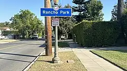 Rancho Park Neighborhood Sign
