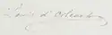 Prince Louis's signature