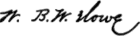 William Bell White Howe's signature