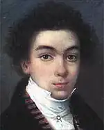 Miniature portrait of Bolívar in 1800