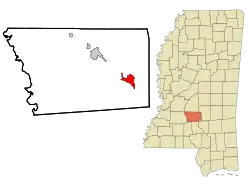 Location of Magee, Mississippi