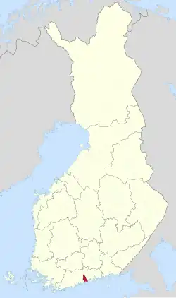 Location of Sipoo in Finland
