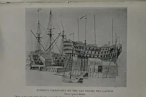 Sketch of HMS Formidable on the day before its launch 19 August 1777