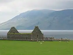 Photo of a ruined stone chapel