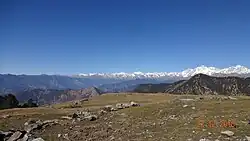 Snow Capped mountains en route to Chopta