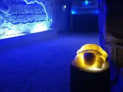 Inside Soledar salt mine