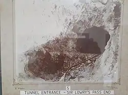 Railway tunnel through the mountain