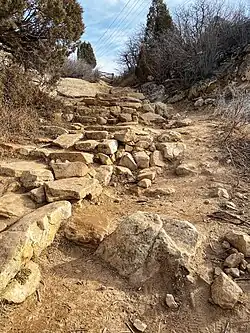 steps on trail