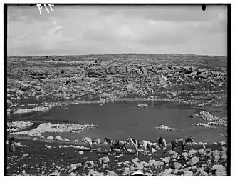 Library of Congress photograph of Carmel circa 1900 to 1926, showing run-off from natural spring