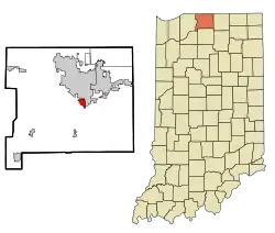 Location in the state of Indiana