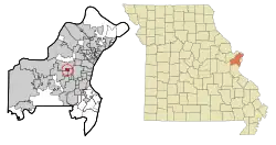 Location of Westwood, Missouri