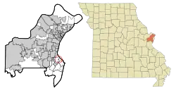 Location of Wilbur Park, Missouri