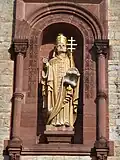 Statue of Pope Gregory II on the right tower