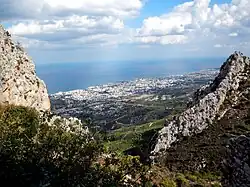 View of Kyrenia from Saint Hilarion Castle