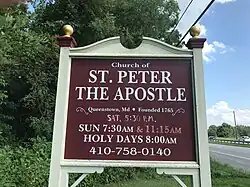 sign for St. Peter's Church
