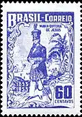 A 1953 Brazilian stamp depicting Quitéria