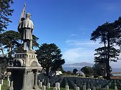 Standing guard at the San Francisco National Cemetery