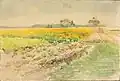 Łubin (Lupin Field), watercolor, 1924, landscape of Wola Rafałowska, (National Museum in Warsaw)