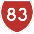 State Highway 83 marker