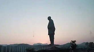 Statue of Unity, as seen from the highway