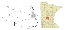Location of Elrosa within Stearns County, Minnesota