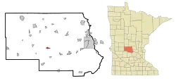 Location of St. Martin within Stearns County, Minnesota